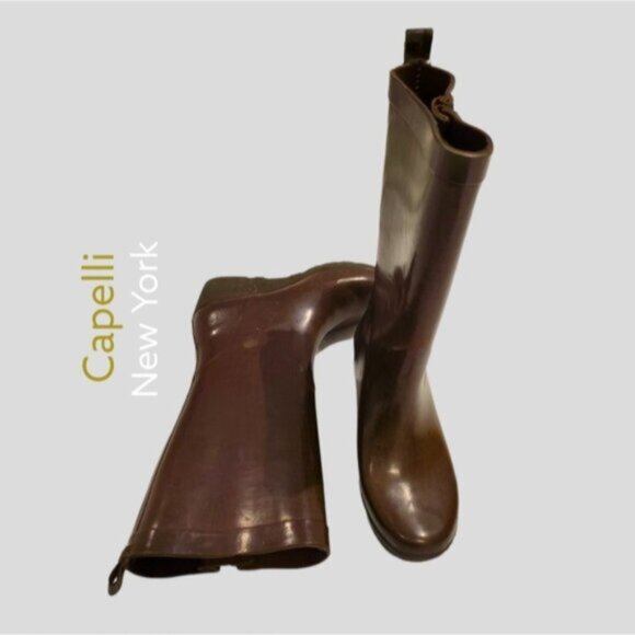 Capelli New York- Wedge Platform Rubber Rainboots- adjustable calf - Picture 7 of 16